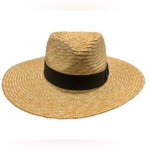 Skinmedica Wide Brimmed Straw Hat With  Black Grosgrain Band 50 SPF